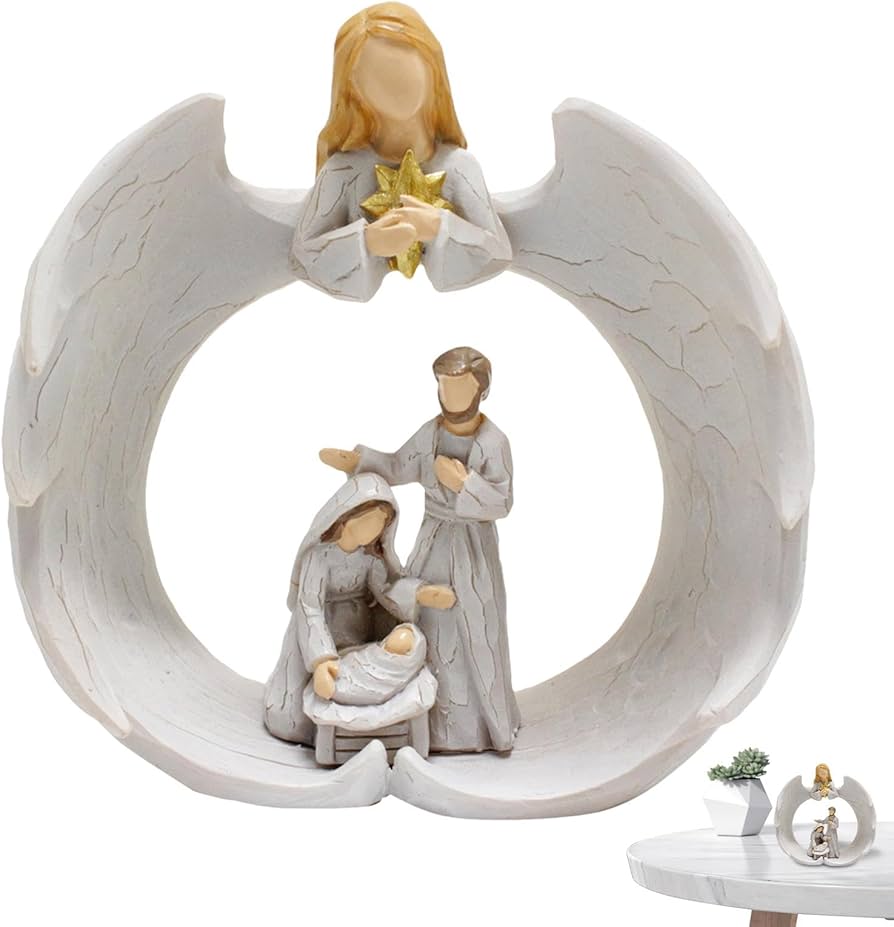 Amazon.co.jp: キリスト降誕の置物、天使のキリスト降誕のシーン彫刻 Amazon.co.jp: キリスト降誕の置物、天使のキリスト降誕のシーン彫刻